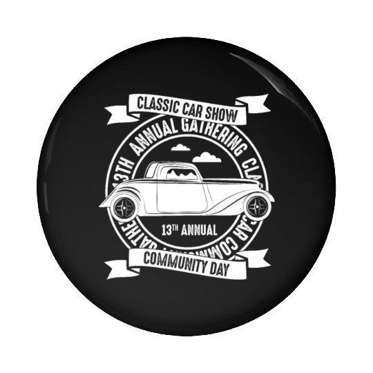 Classic car show community day Pin Buttons