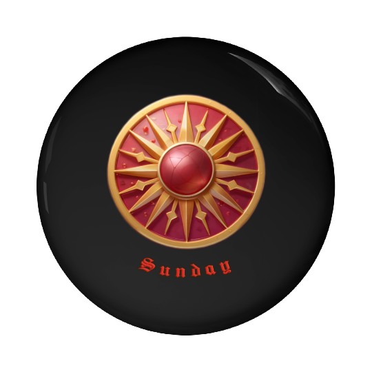 Sunday | Day of the Sun Pin Buttons