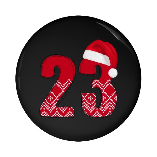 Nr. 23 Christmas Anniversary - Number Twenty Three Pin Buttons