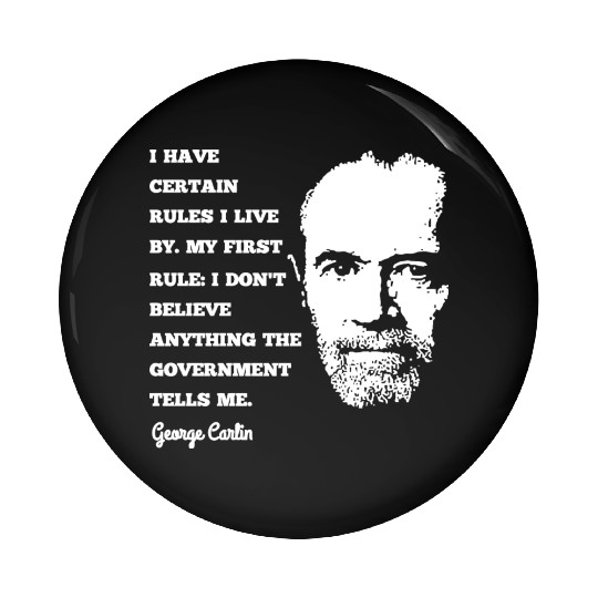 George Carlin Comedy Legend Pin Buttons