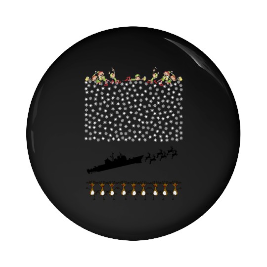 Ticonderoga mk26 cruiser christmas reindeer jumper Pin Buttons