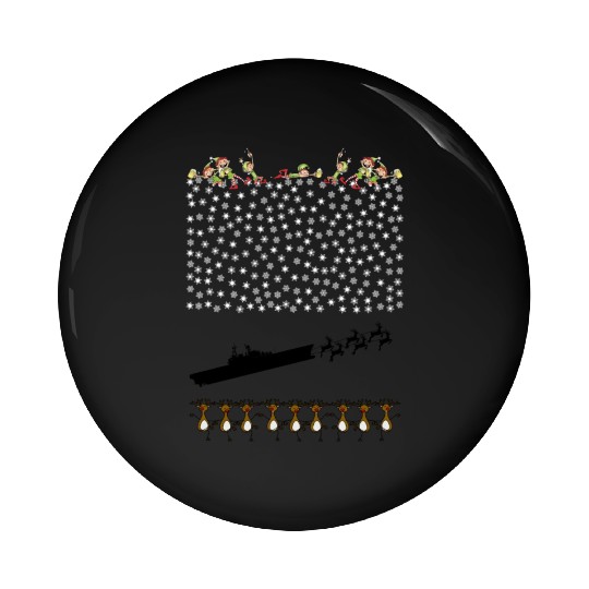 Wasp helicopter dock christmas reindeer jumper Pin Buttons