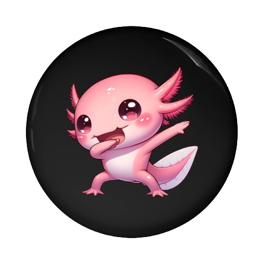 Dabbing Axolotl Kawaii Dance Moves Pin Buttons
