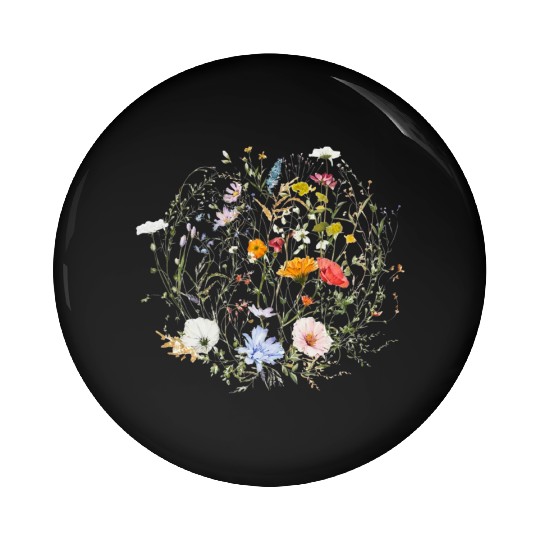 Botanical Floral Wildflower Gardener Gardening Pin Buttons