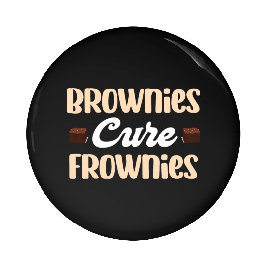 Brownies Cure Frownies Fudge Cookie Marshmallow Pin Buttons