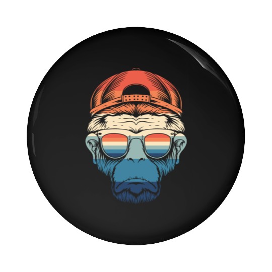 Cheeky Chic: Monkey Face Apparel Pin Buttons