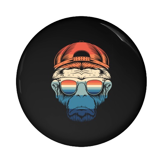 Cheeky Chic: Monkey Face Apparel Pin Buttons
