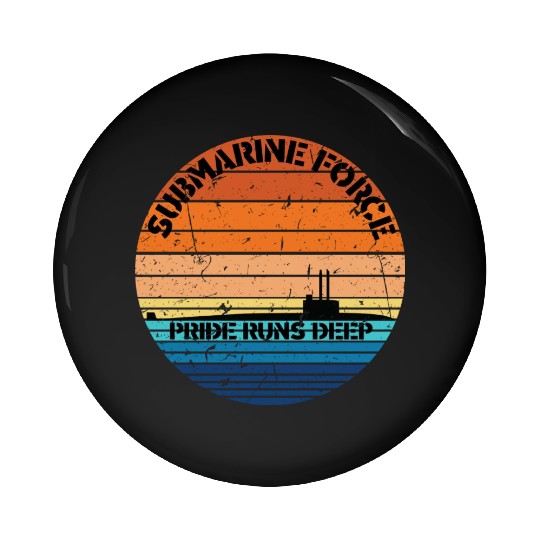 Sunset Navy Submarine Force Pride Runs Deep Pin Buttons