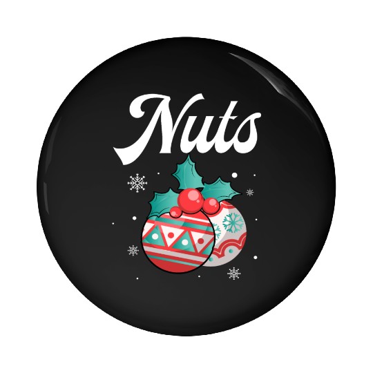 Christmas Nuts Santa Snowflakes Candy Canes Winter Pin Buttons