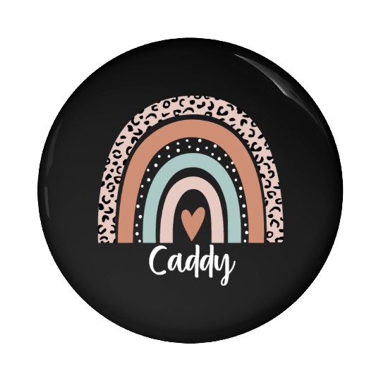 Caddy Rainbow Leopard Funny Caddy Appreciation Pin Buttons