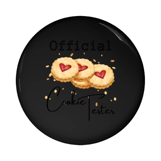 Official Cookie Tester For Christmas Pin Buttons