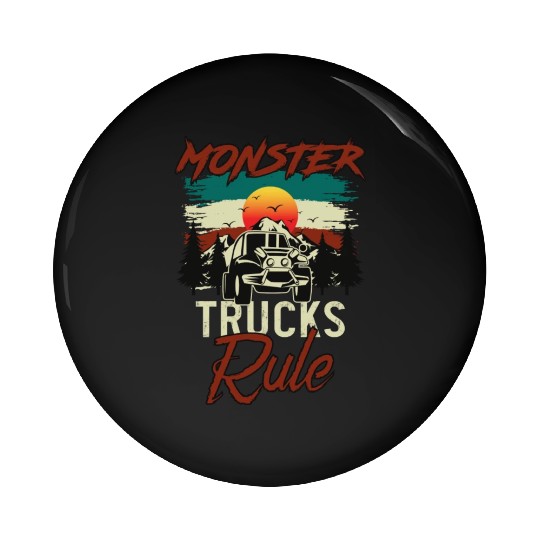 Monster Trucks And Mountain Adventures Pin Buttons