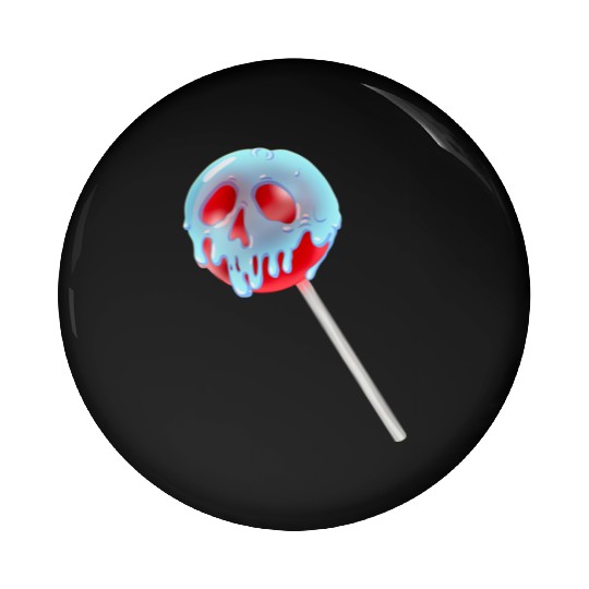 Poison Apple Halloween Candy Lollipop Pin Buttons
