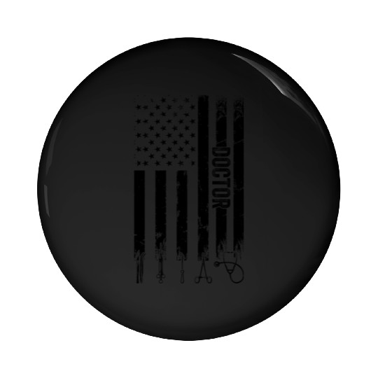 Hospital Doctor Doctor Life - Doctor US Flag Pin Buttons