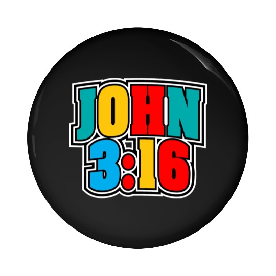 John 3:16 Love Jesus Bible Text Christian Pin Buttons