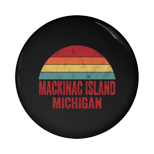 Vintage Mackinac Island Michigan Pin Buttons