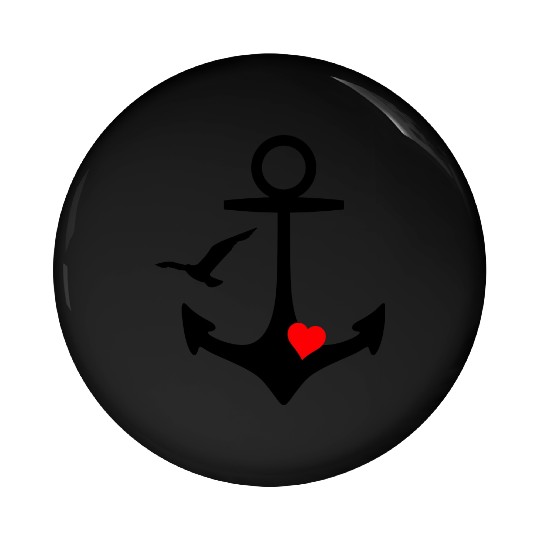 Anchor Heart Seagull Pin Buttons