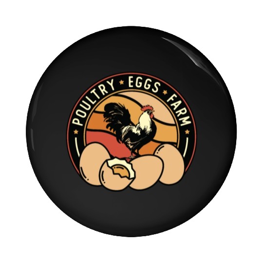 Poultry Farmer Poultry Eggs Farm Chicken Farmer Pin Buttons