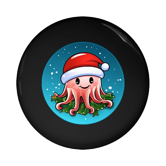 Jellyfish Christmas Pin Buttons