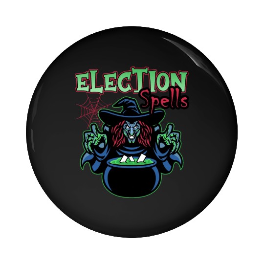 Election Spells Witch Spooky Halloween Meme Voter Pin Buttons