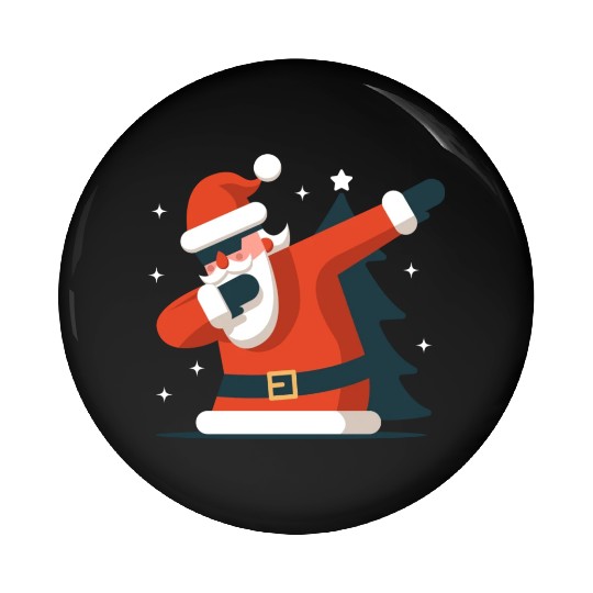 Dabbing Santa Pin Buttons