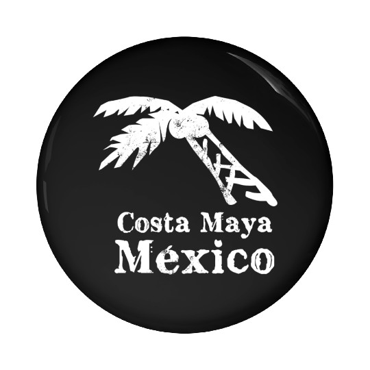 Costa Maya Mexico Palm Tree Vacation Trip Beach Me Pin Buttons