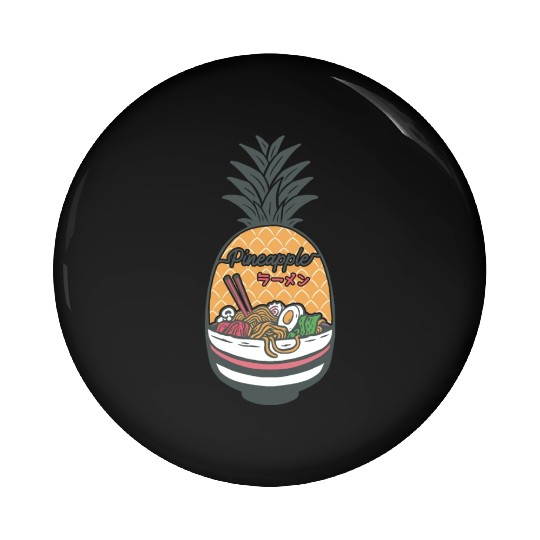 Pineapple Ramen Pin Buttons