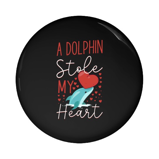 Dolphin Valentines Day A Dolphin Pin Buttons