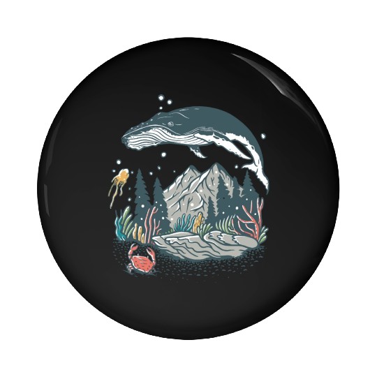 Save the Ocean Pin Buttons