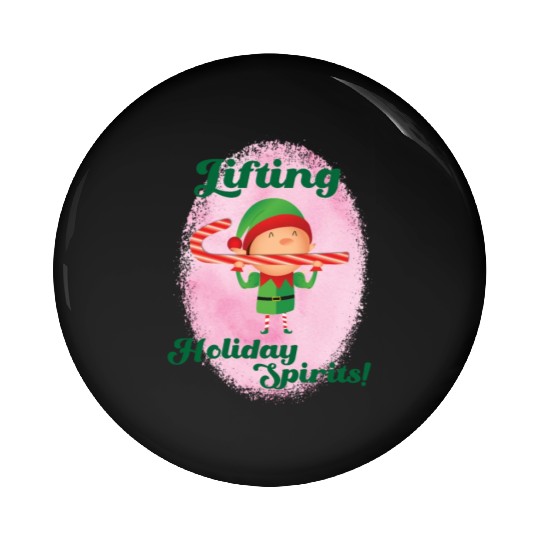 Muscle Elf -Christmas Spirit Workout Pin Buttons