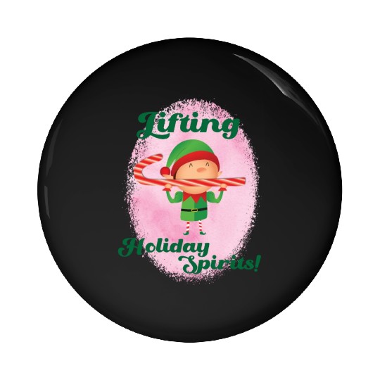 Muscle Elf -Christmas Spirit Workout Pin Buttons