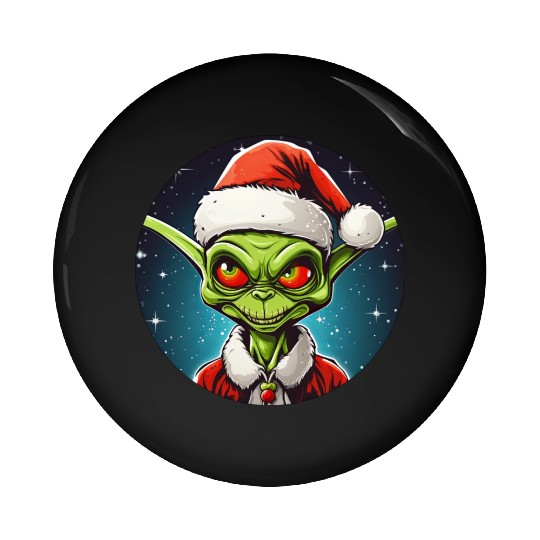 Alien Christmas Pin Buttons