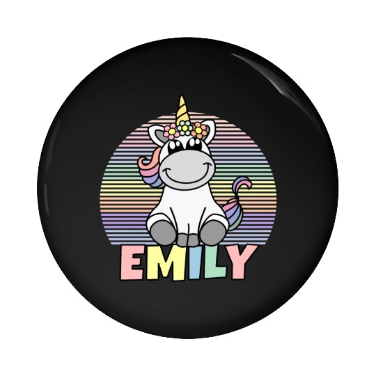Emily Name Unicorn Pin Buttons