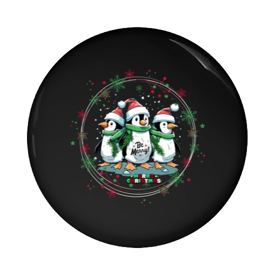 Christmas penguins Pin Buttons