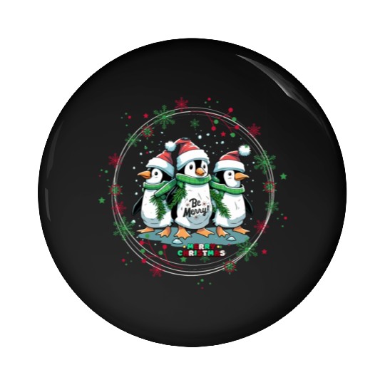 Christmas penguins Pin Buttons