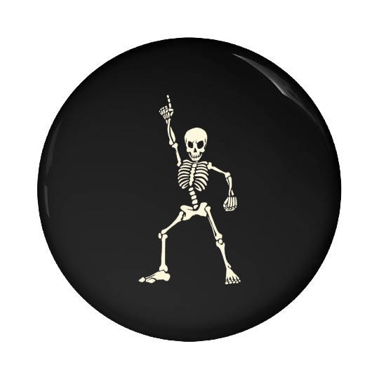 Dancing skeleton Pin Buttons