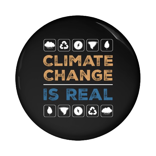 Environment climate is real Pin Buttons