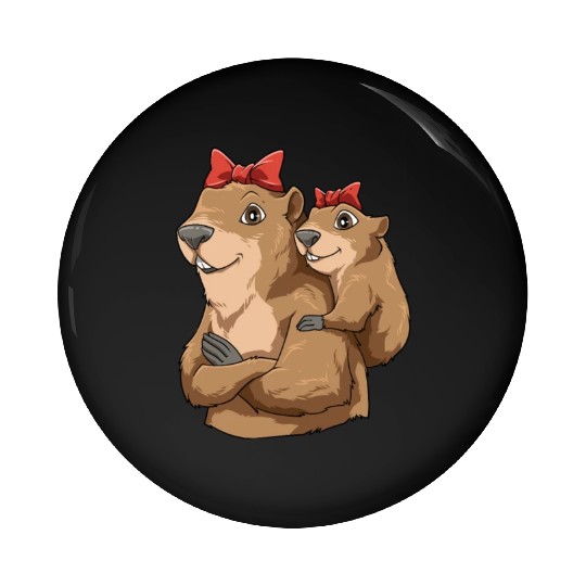 Groundhog Marmot Mom for a Marmot lover groundhog Pin Buttons