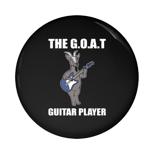 Goat Guitar Player Guitarist Pin Buttons