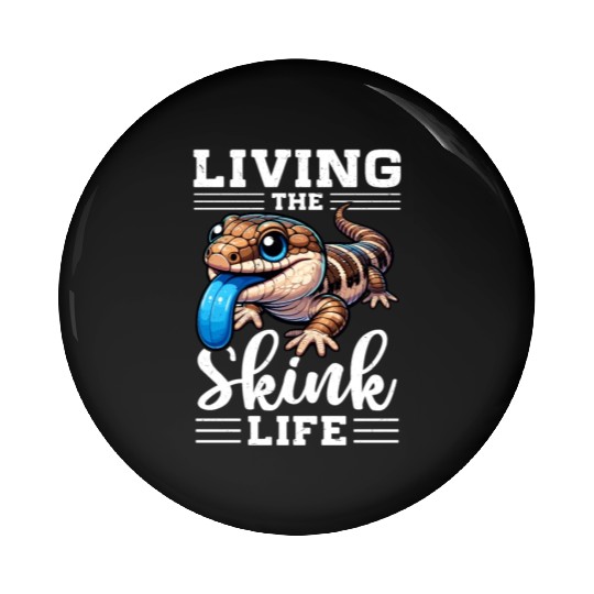 Lizard Collector Reptile Lover Blue Tongue Skink Pin Buttons