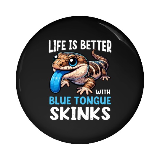 Lizard Collector Reptile Lover Blue Tongue Skink Pin Buttons