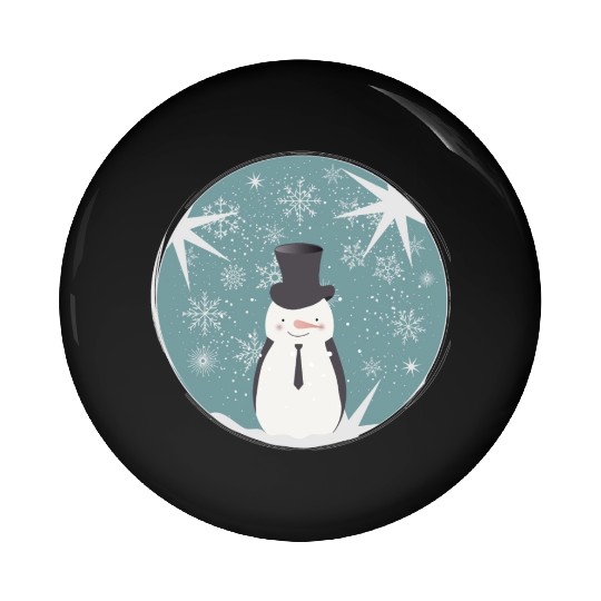 beautiful snowman & stars for Christmas Pin Buttons
