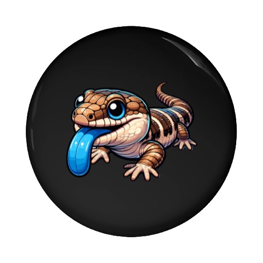 Lizard Collector Reptile Lover Blue Tongue Skink Pin Buttons