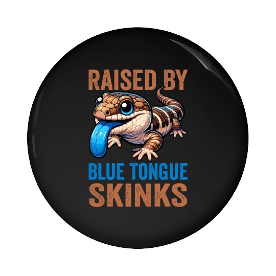 Lizard Collector Reptile Lover Blue Tongue Skink Pin Buttons