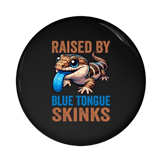 Lizard Collector Reptile Lover Blue Tongue Skink Pin Buttons