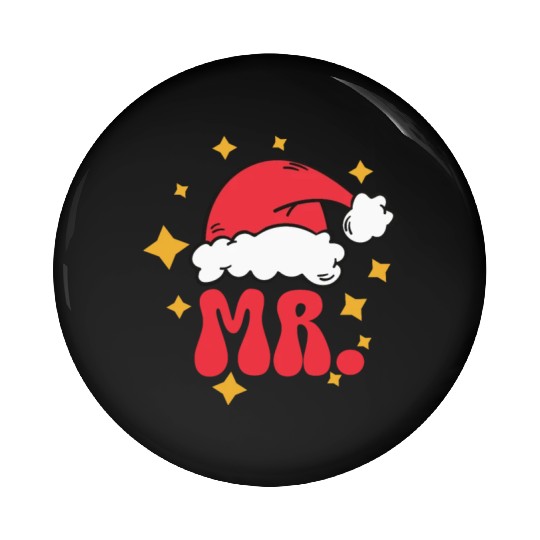 Mr And Mrs Claus Christmas Couples Matching Pajama Pin Buttons