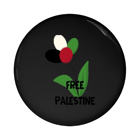 Free Palestine,Flag-colored rose ,watermelon color Pin Buttons