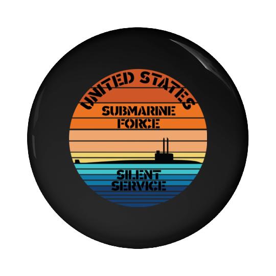 Sunset Us Submarine Force Silent Service Pin Buttons