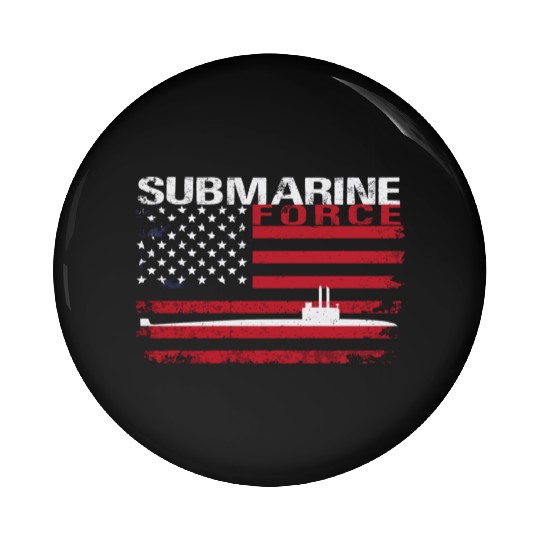 Submarine Force Usa Flag White Stars Pin Buttons