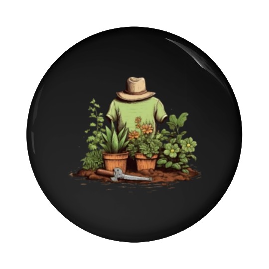 Tiny Gardener's Paradise Cute Pocket Garden Pin Buttons
